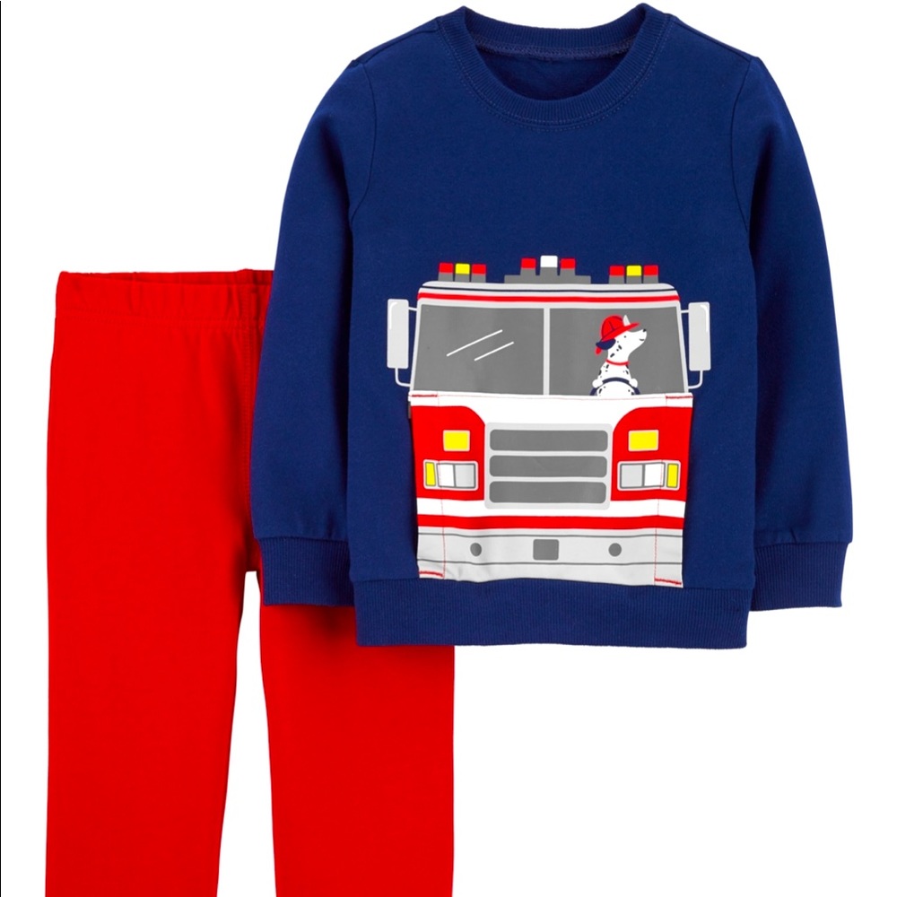 Fire truck 2 piece jogger set